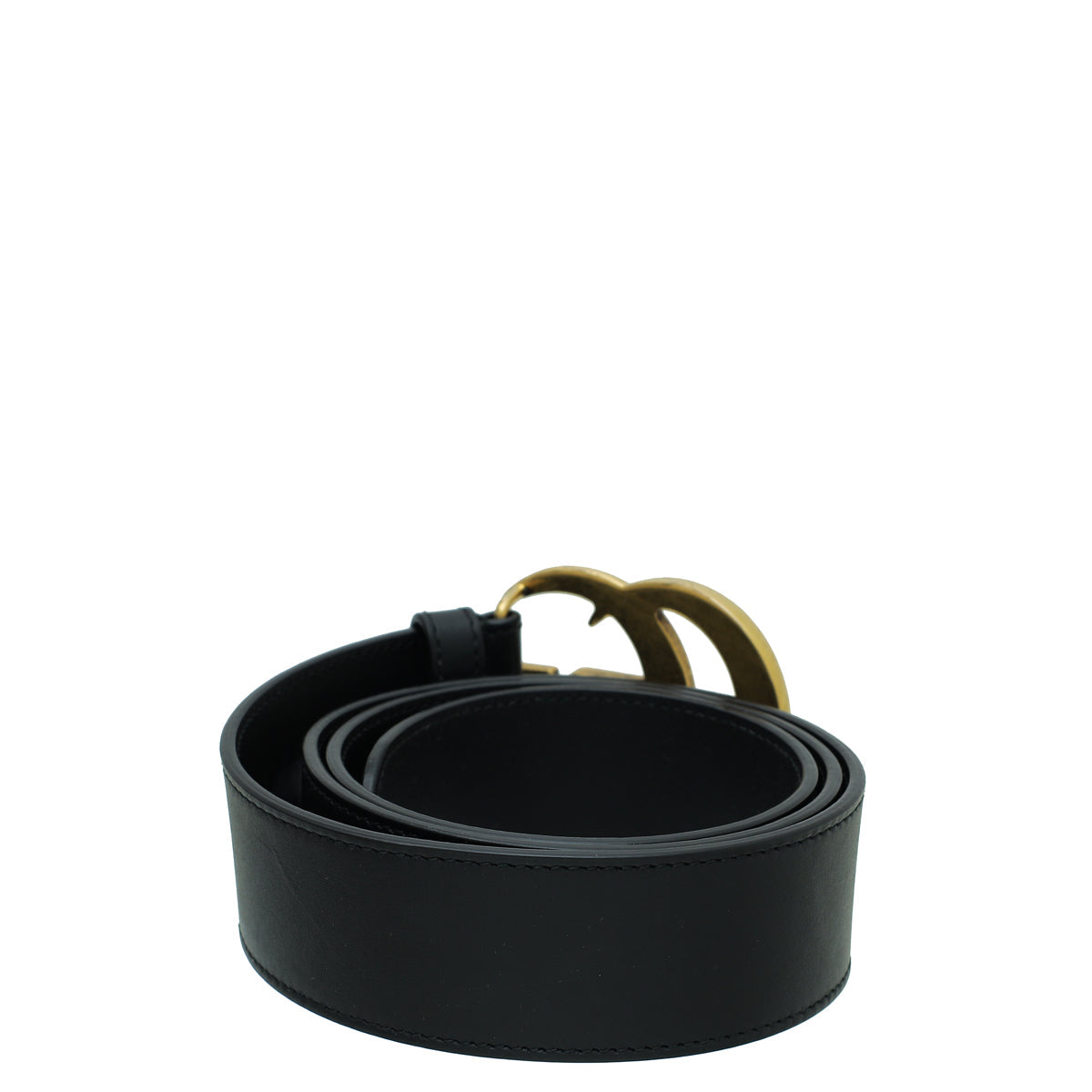 Gucci Black Double G Buckle Belt 36