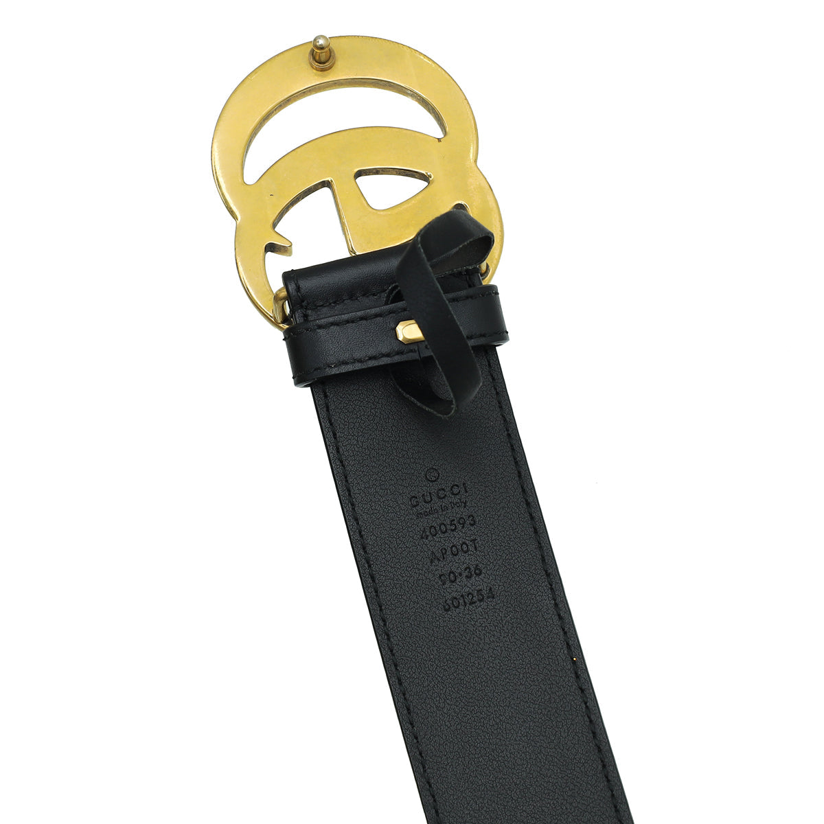 Gucci Black Double G Buckle Belt 36
