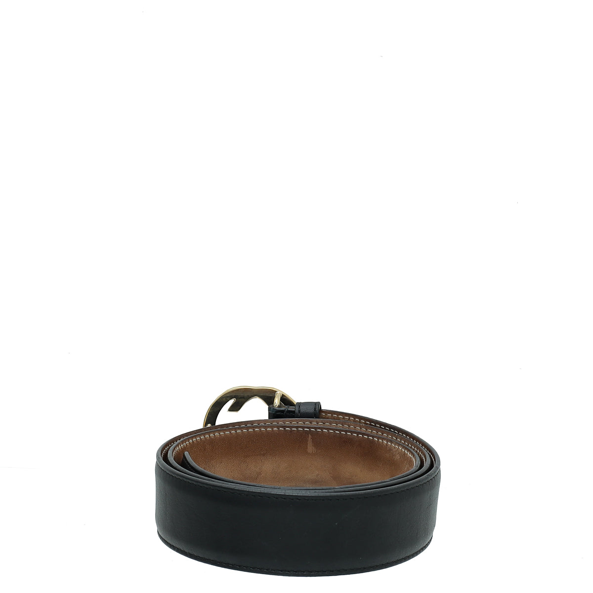 Gucci Black Interlocking G Buckle Belt 36