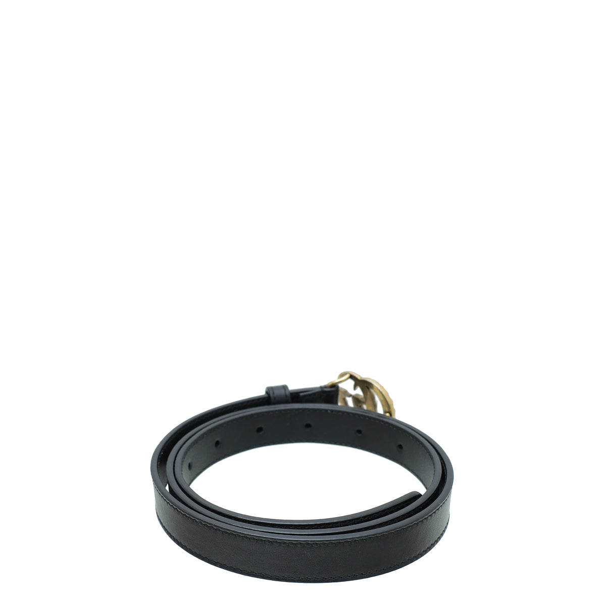 Gucci Black Double G Pearl 20mm Belt 34