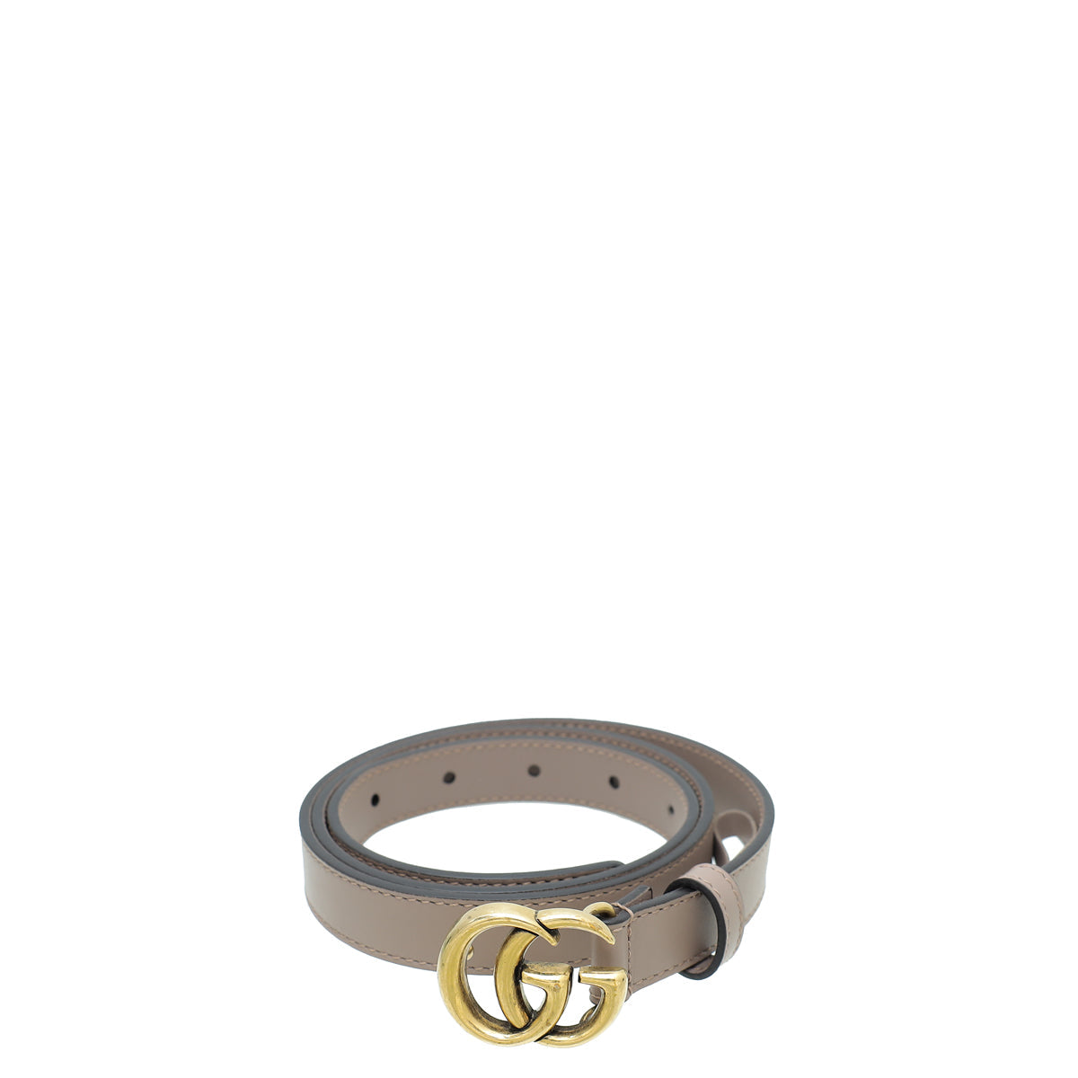 Gucci Dusty Pink Double G Buckle 20mm Belt 34