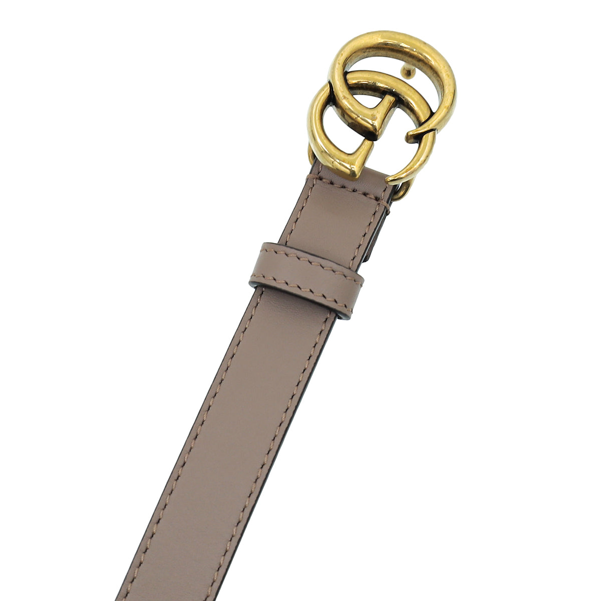 Gucci Dusty Pink Double G Buckle 20mm Belt 34