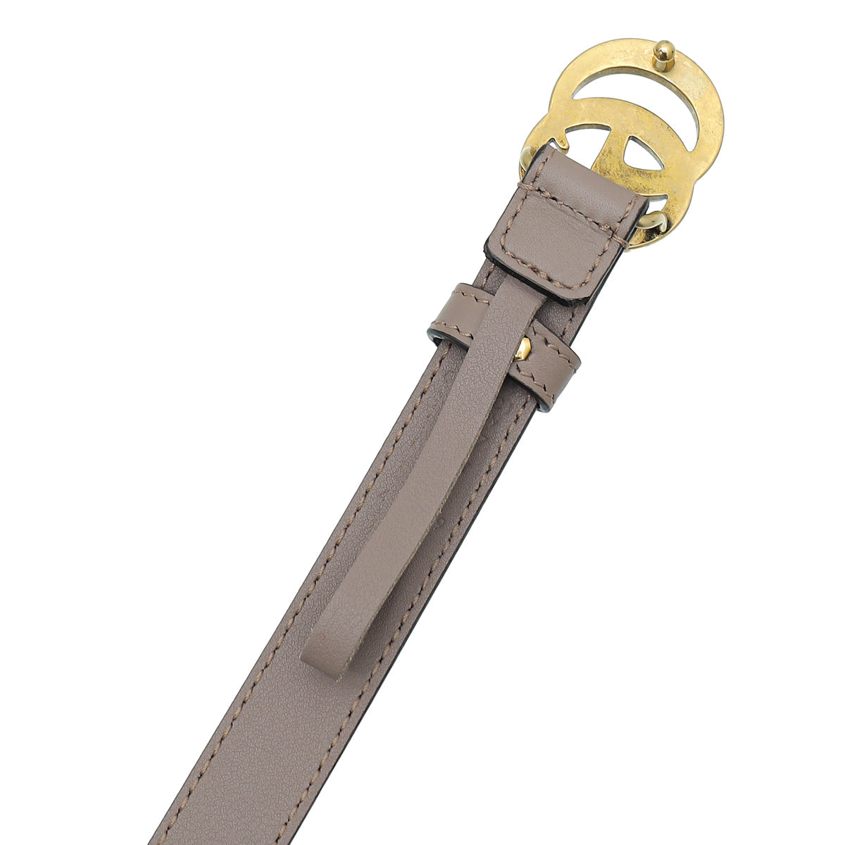 Gucci Dusty Pink Double G Buckle 20mm Belt 34
