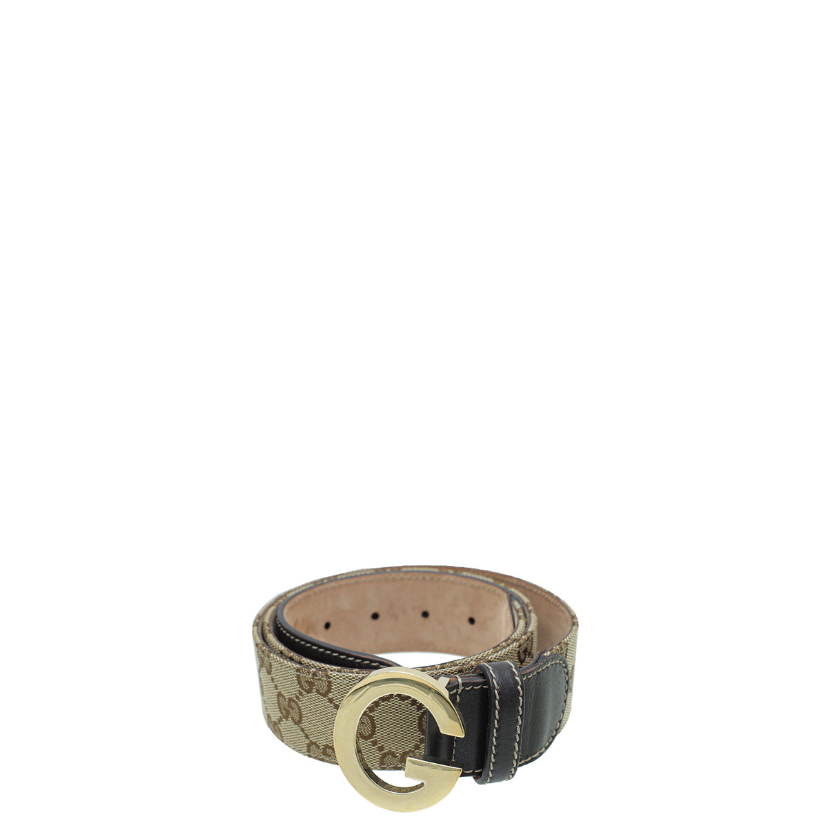 Gucci Bicolor GG Supreme G Buckle Belt 38