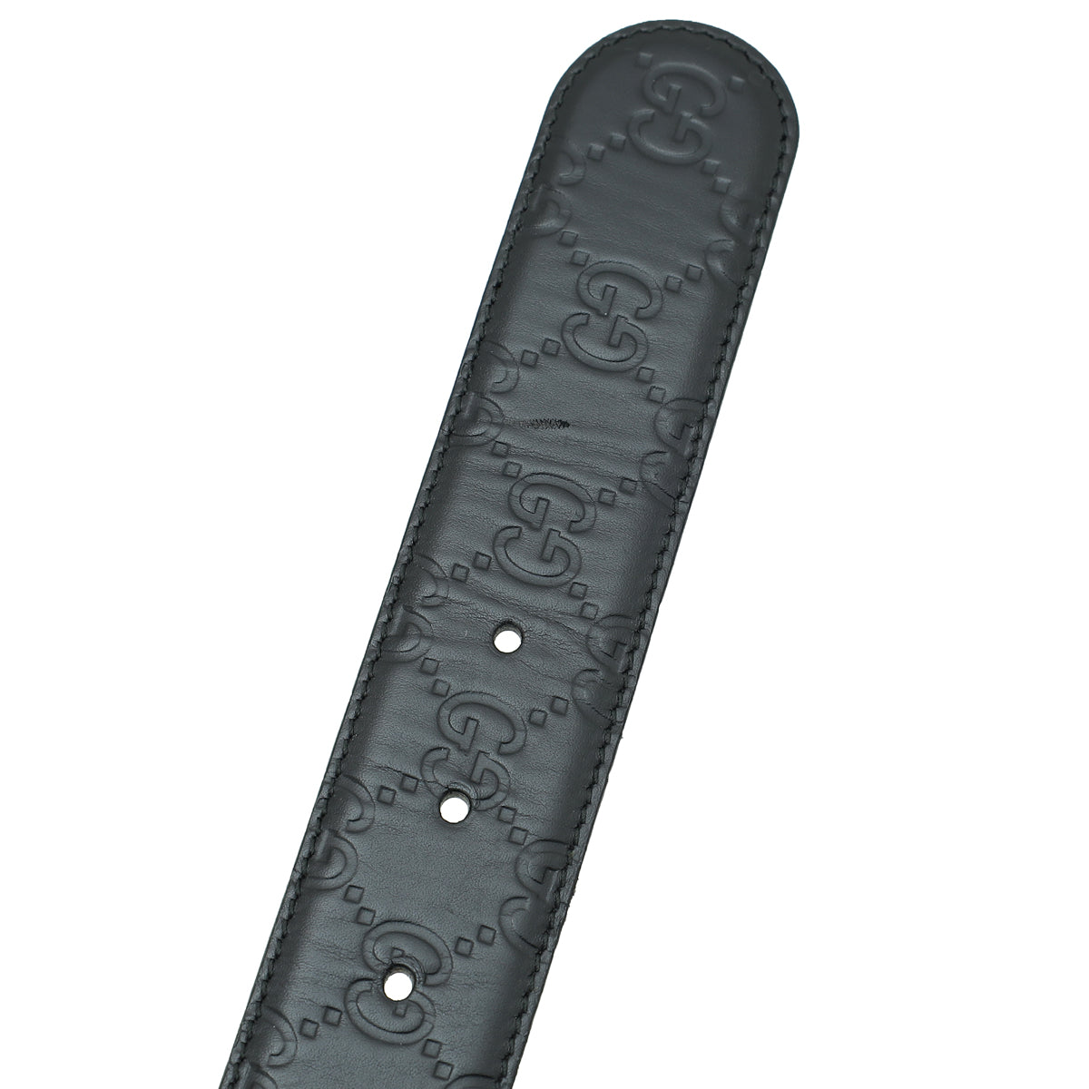 Gucci Black Guccissima Interlocking G Buckle Belt 34
