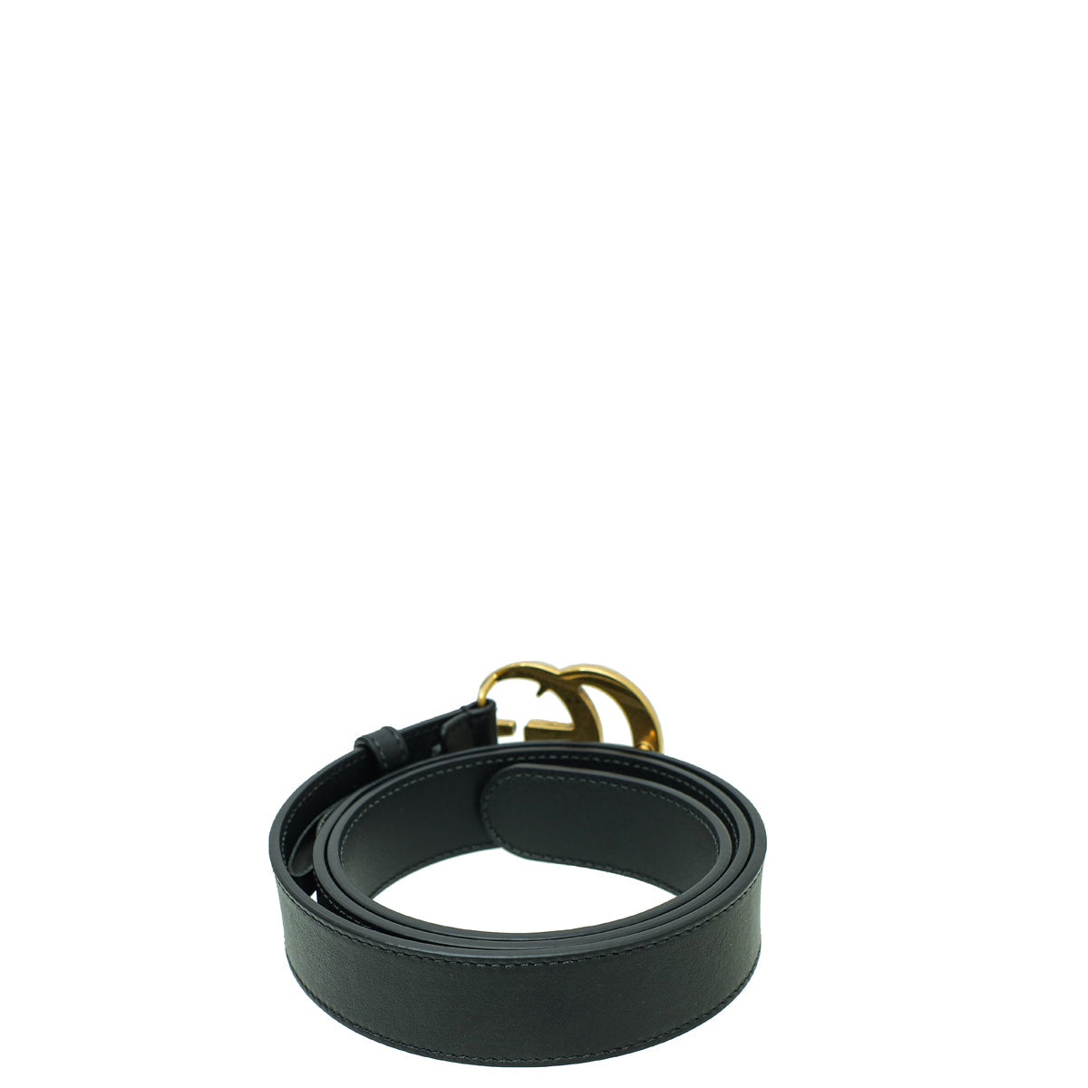 Gucci Black Double G Buckle Belt 36