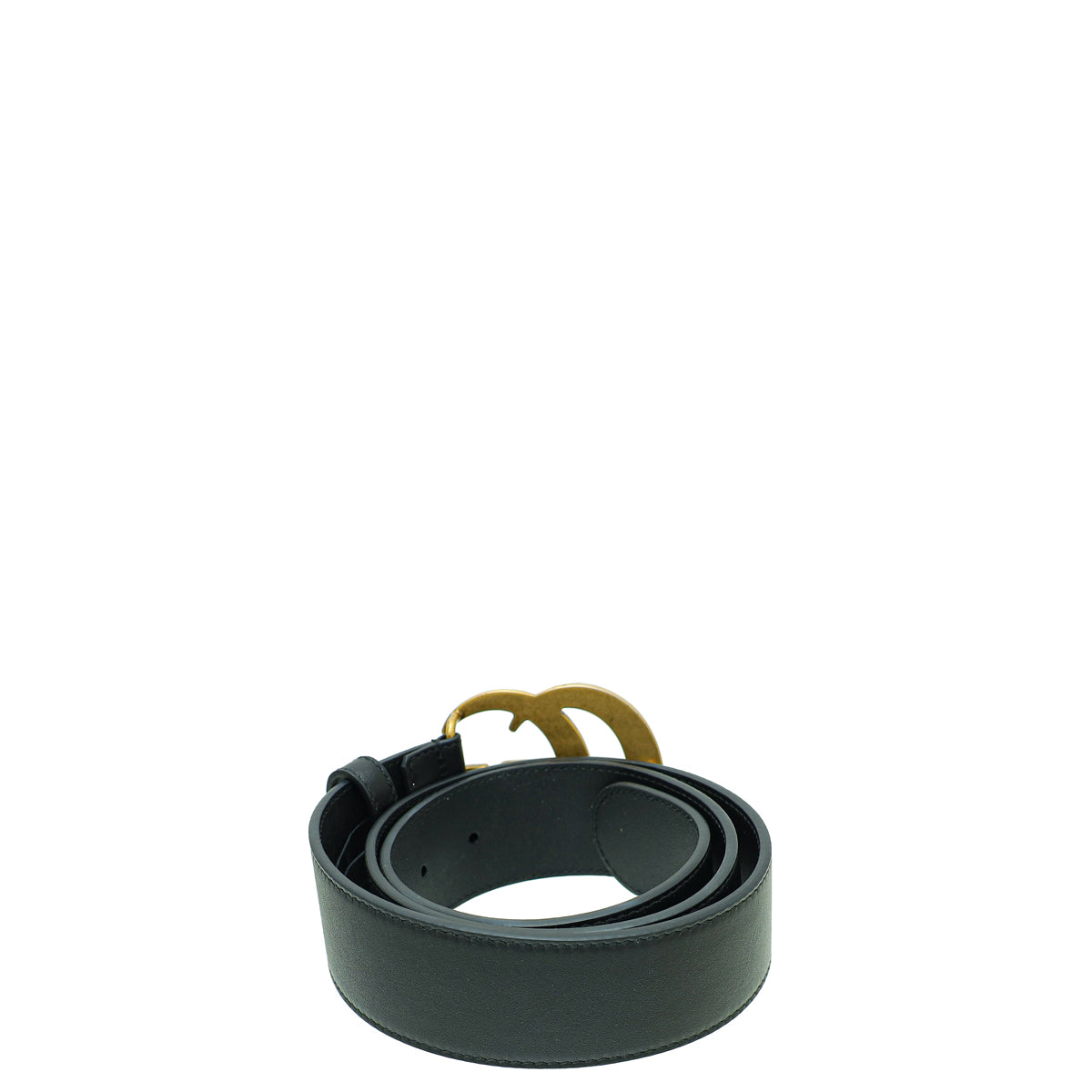 Gucci Black Double G Buckle Belt 32