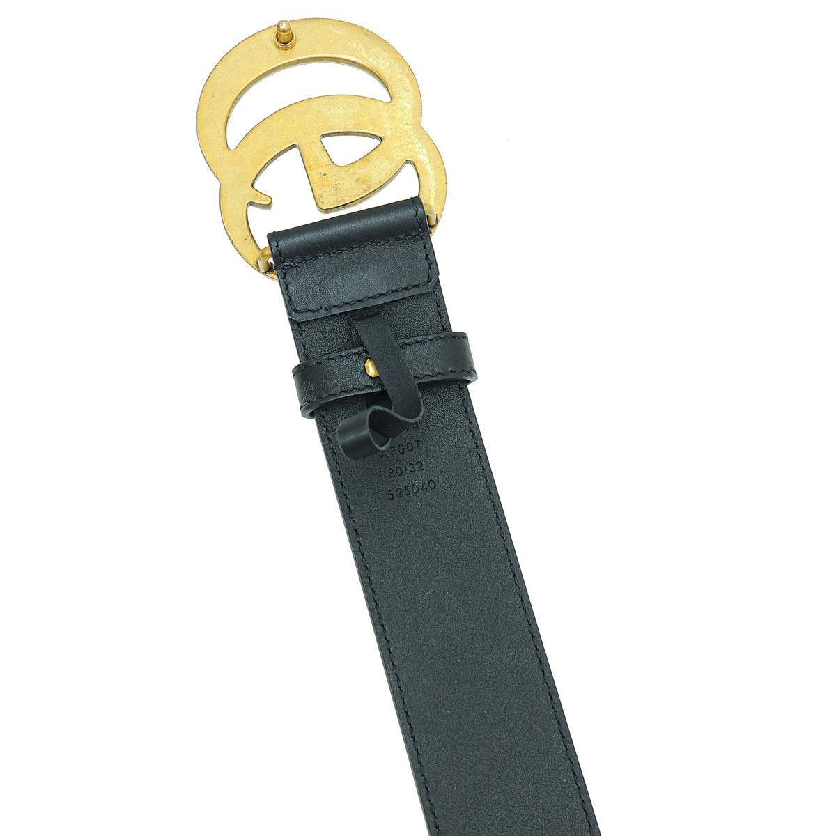 Gucci Black Double G Buckle Belt 32