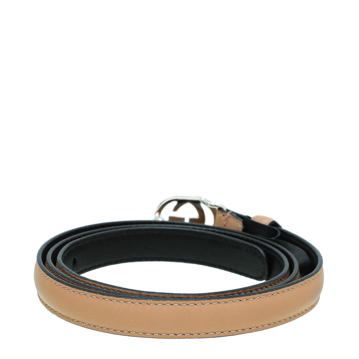 Gucci Nude GG Buckle Thin Belt 34
