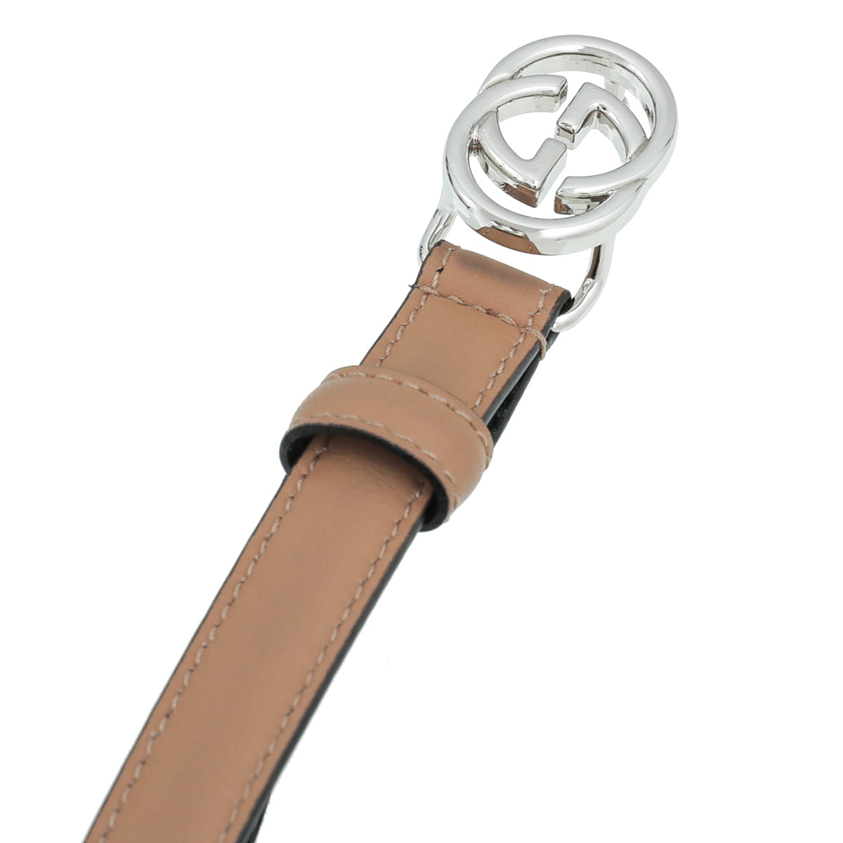 Gucci Nude GG Buckle Thin Belt 34