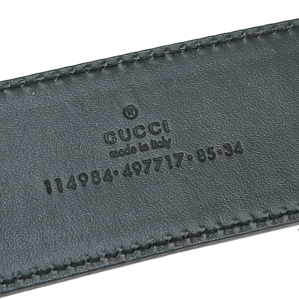 Gucci Black GG Buckle Web Belt 34