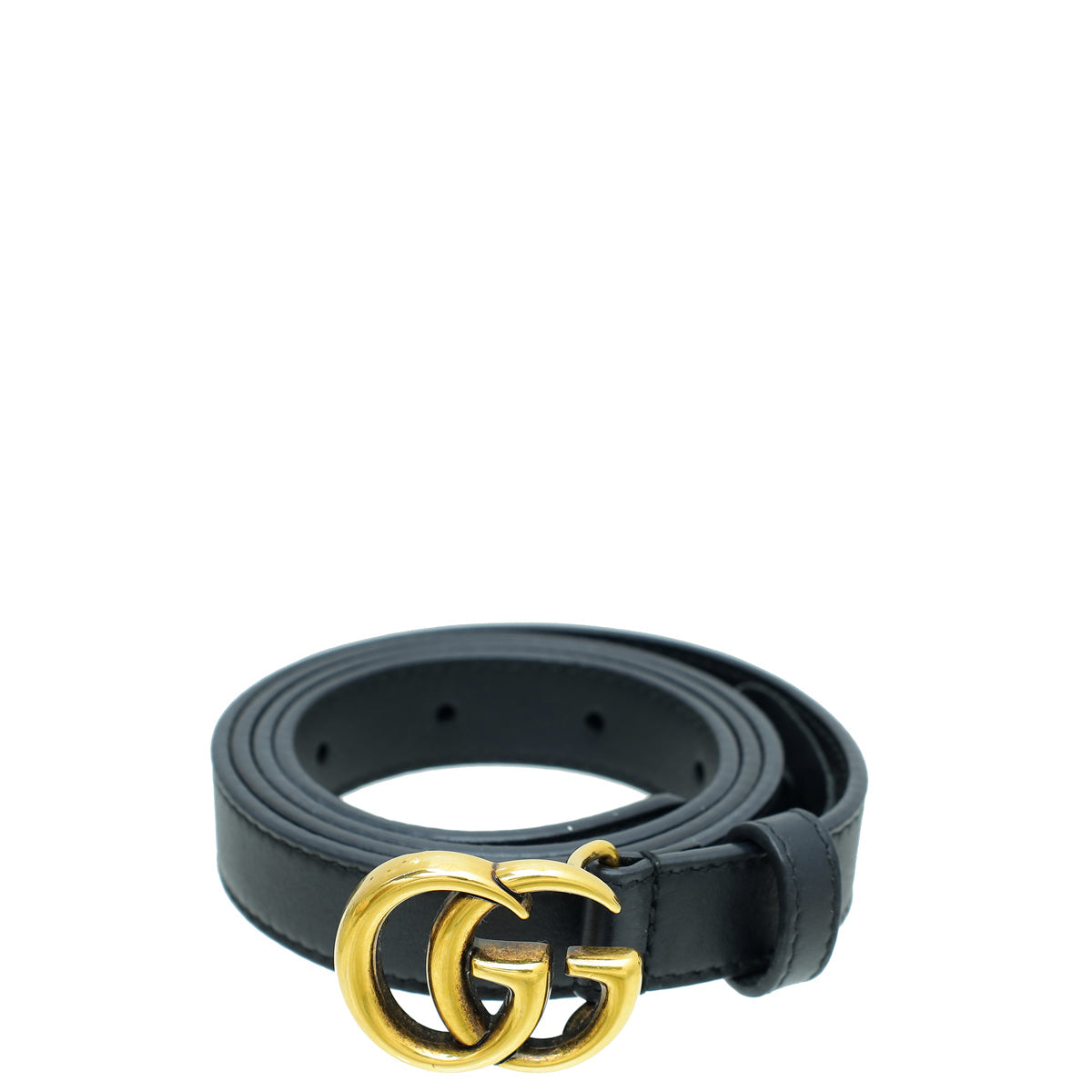 Gucci Black Double G Buckle Belt 34