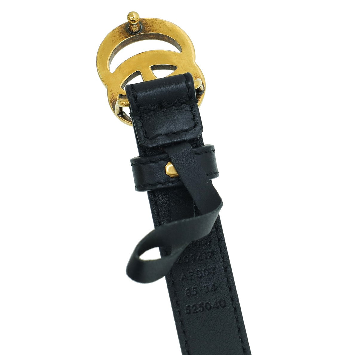 Gucci Black Double G Buckle Belt 34