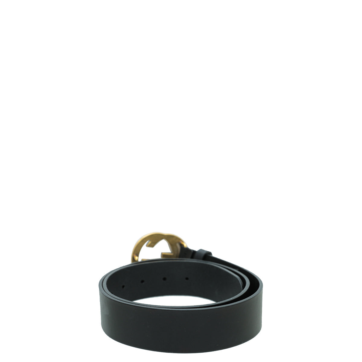 Gucci Black Studded Interlocking G Belt 38