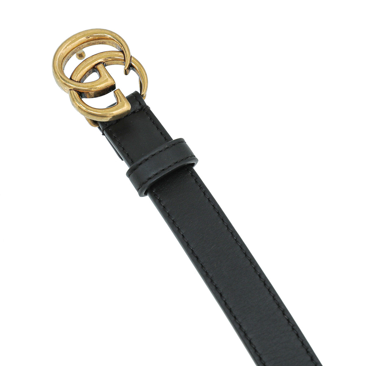 Gucci Black Double G Buckle Belt 30