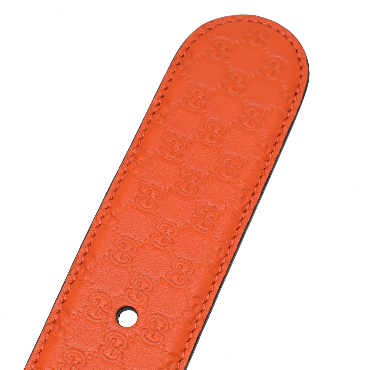 Gucci Orange GG Microguccissima Buckle Belt 32