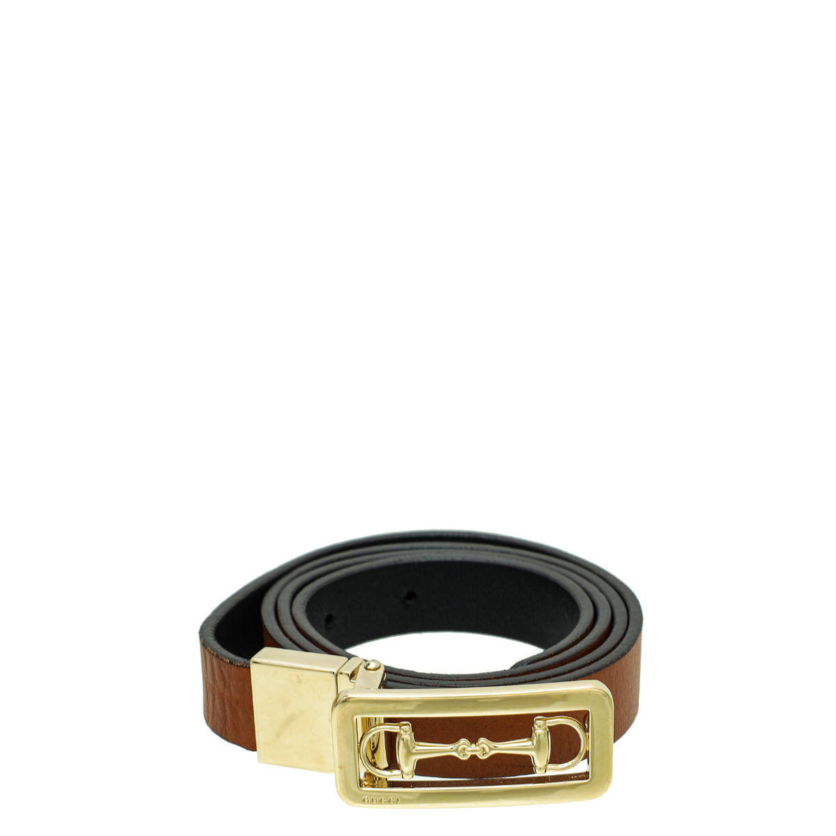Gucci Bicolor Horsebit Buckle Belt 34