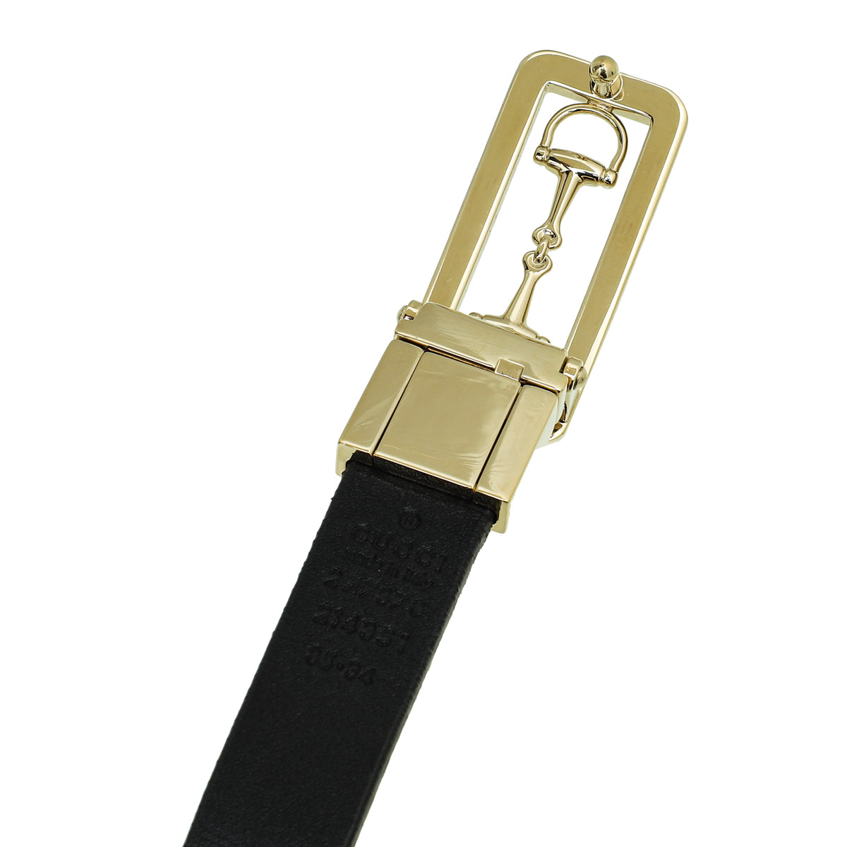Gucci Bicolor Horsebit Buckle Belt 34