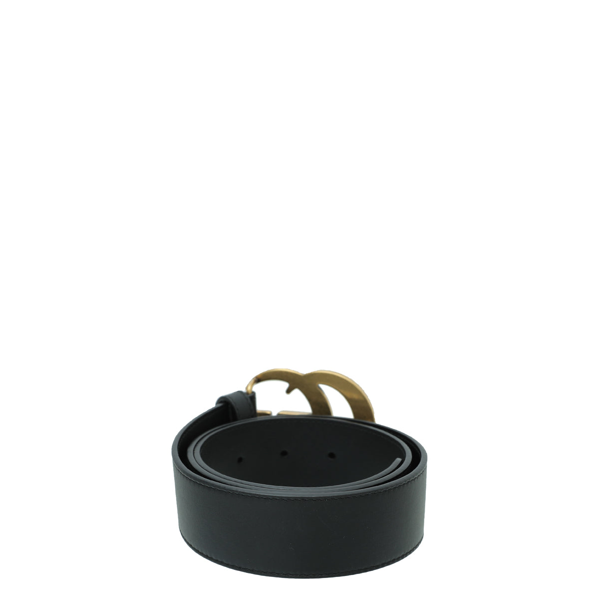 Gucci Black Double G Buckle 2015 Re-Edition Wide Belt 30