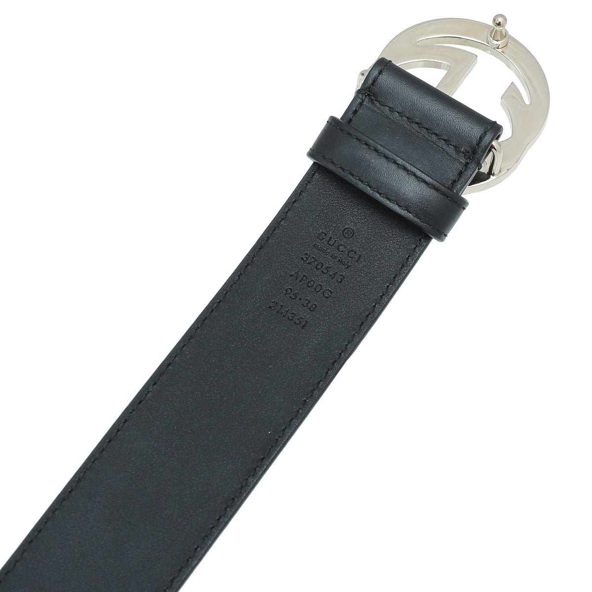 Gucci Black Double G Buckle Belt 38