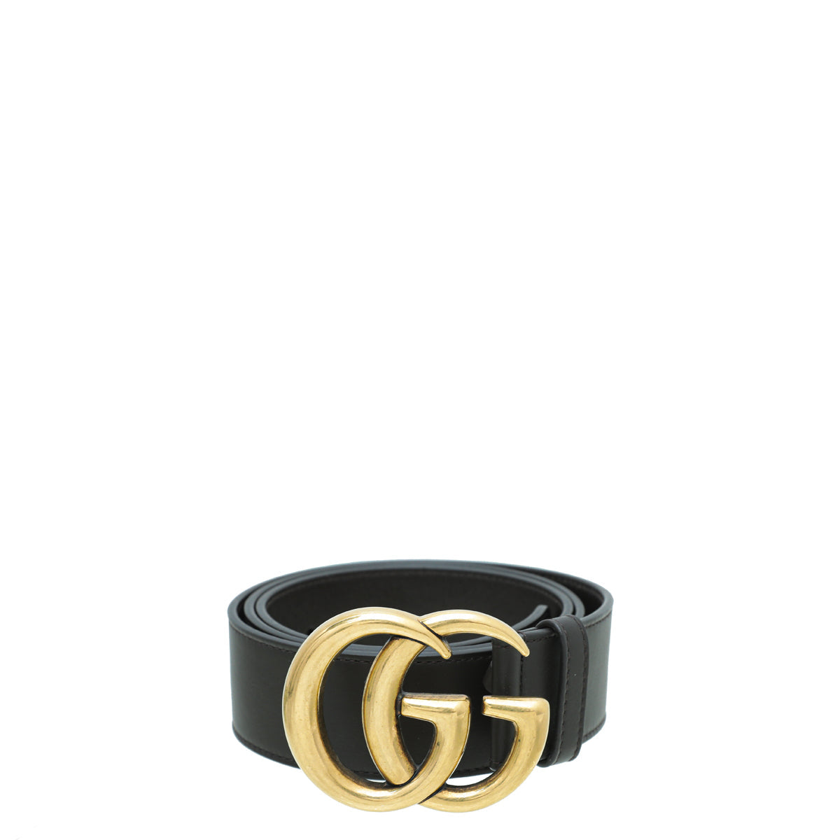 Gucci Dark Brown Double G Buckle Belt 38