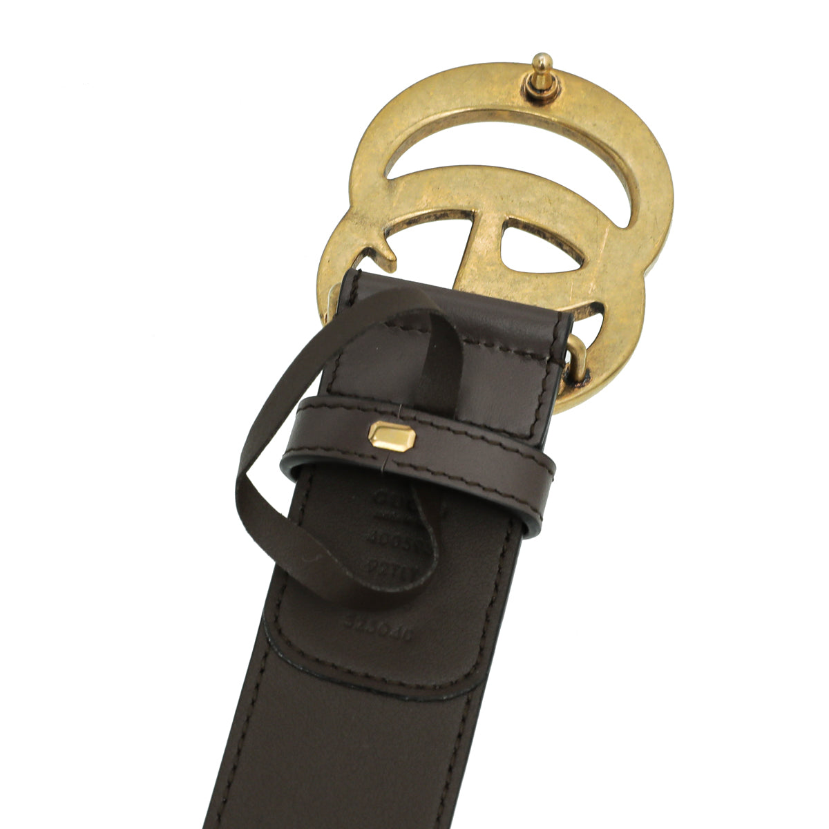 Gucci Bicolor GG Supreme Double G Buckle Belt 36
