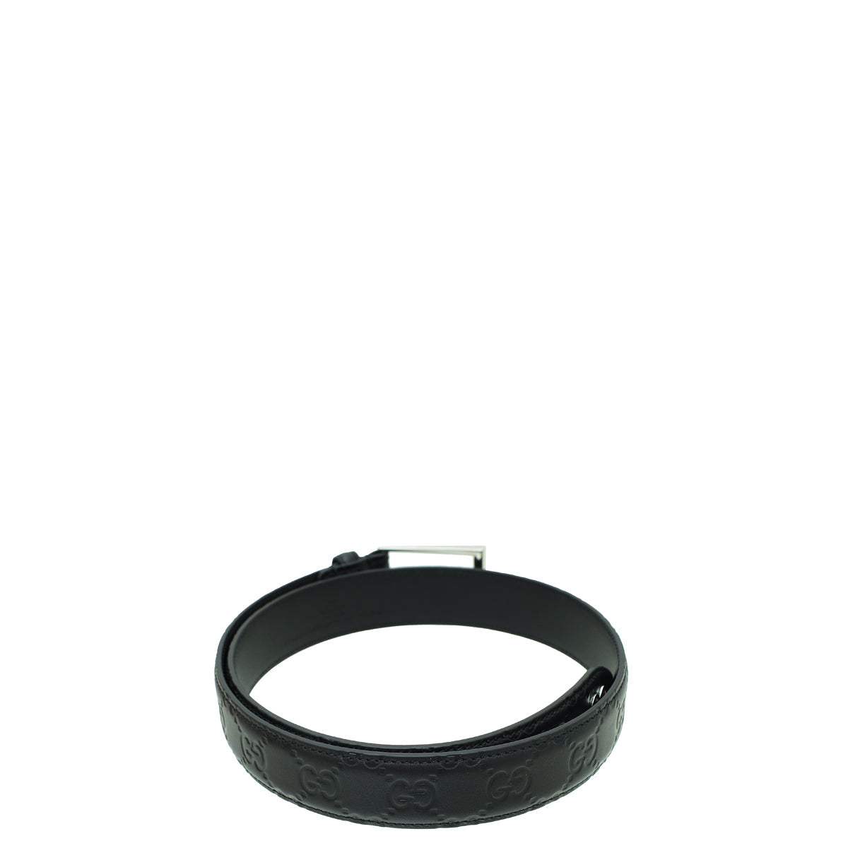 Gucci Black GG Signature Buckle Belt 30