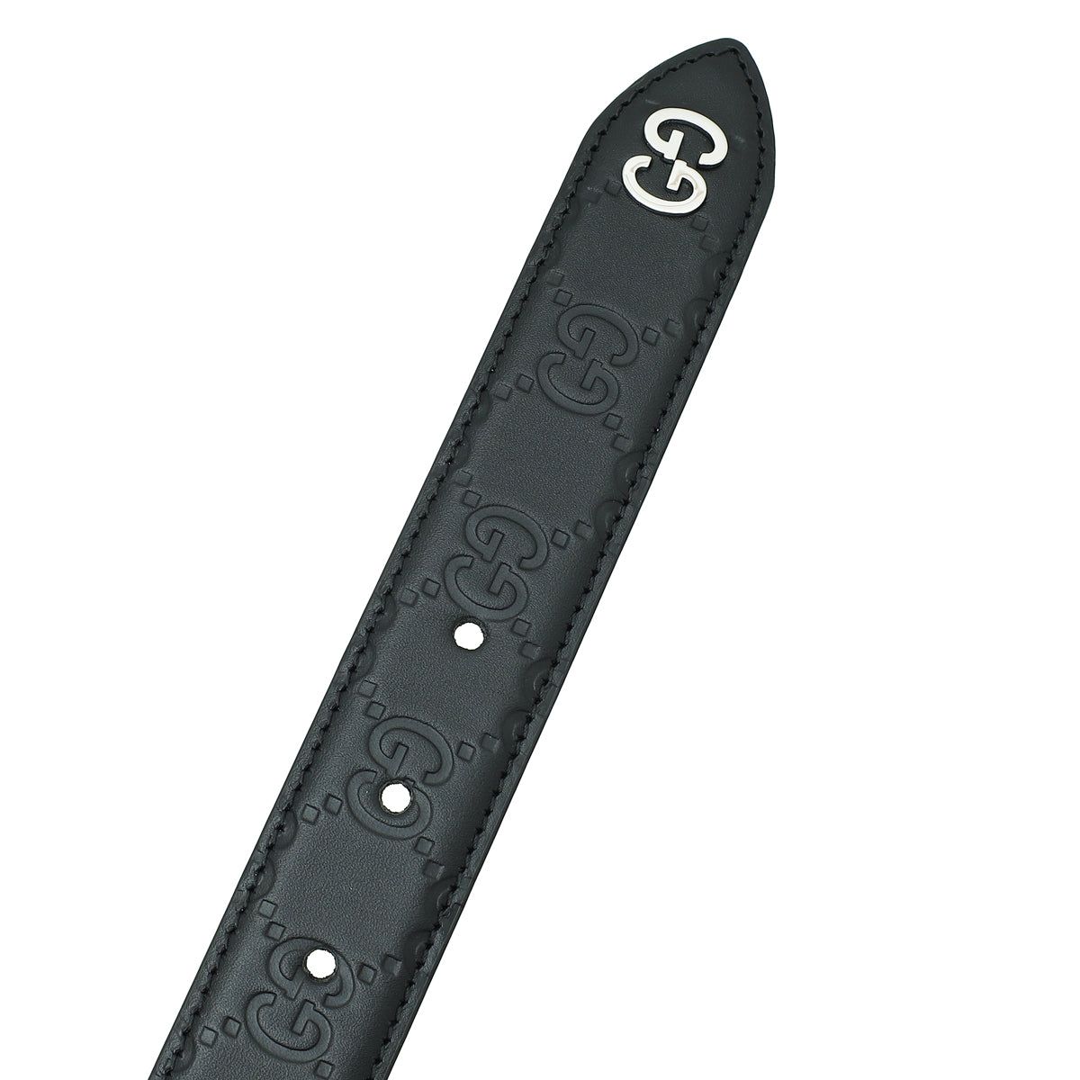Gucci Black GG Signature Buckle Belt 30
