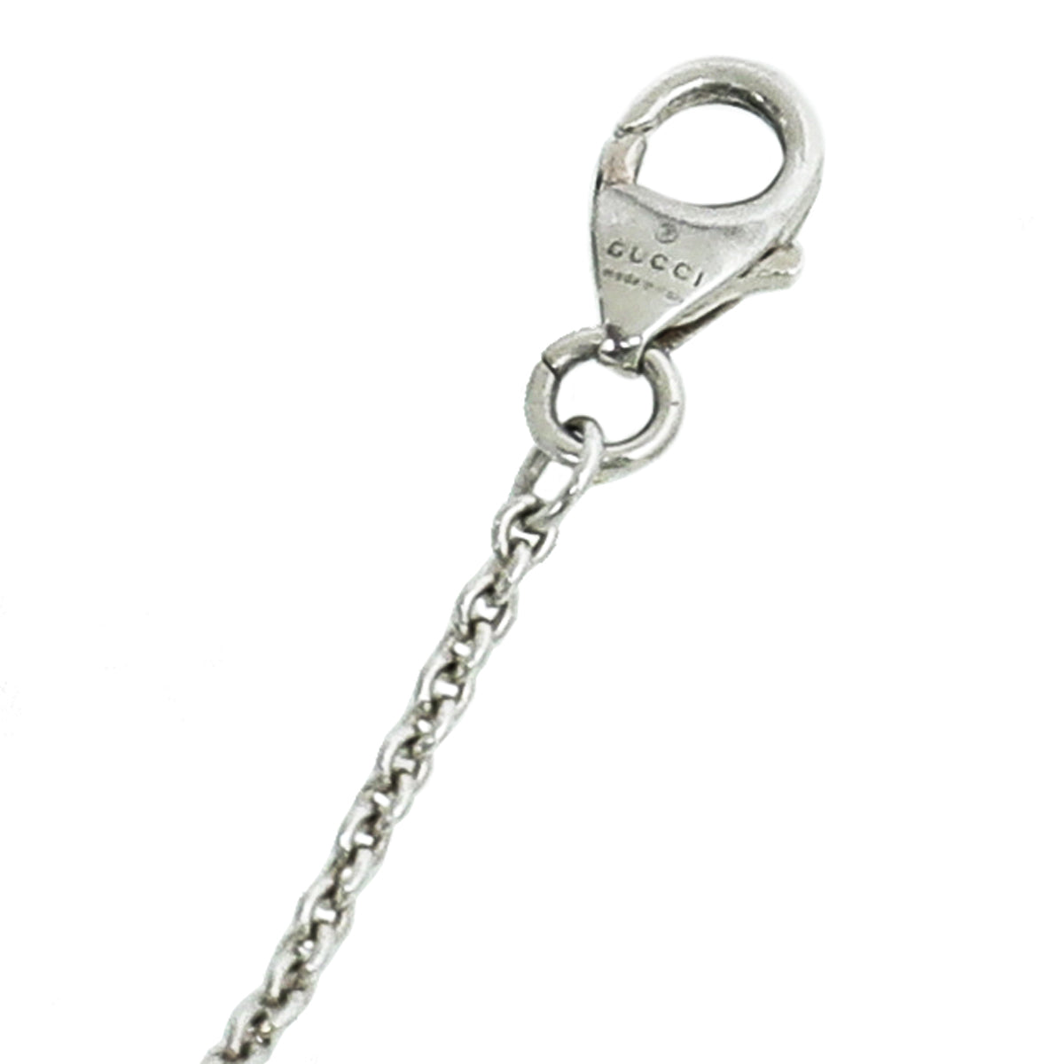 Gucci Sterling Silver GG Flower MOP Crystal Bracelet 16