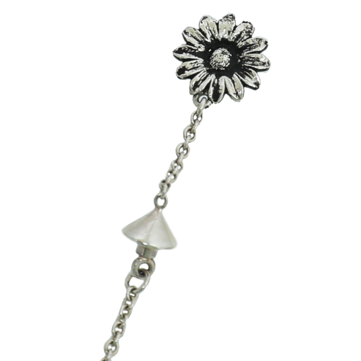 Gucci Sterling Silver GG Flower MOP Crystal Bracelet 16