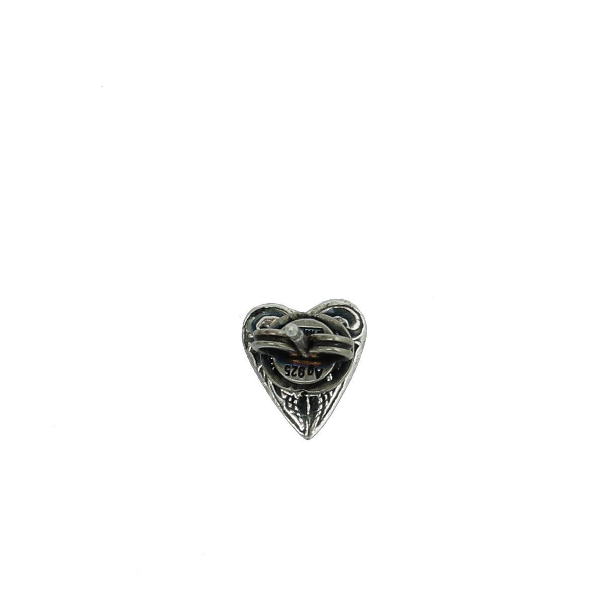 Gucci Silver Logo Heart Studs Mini Earrings