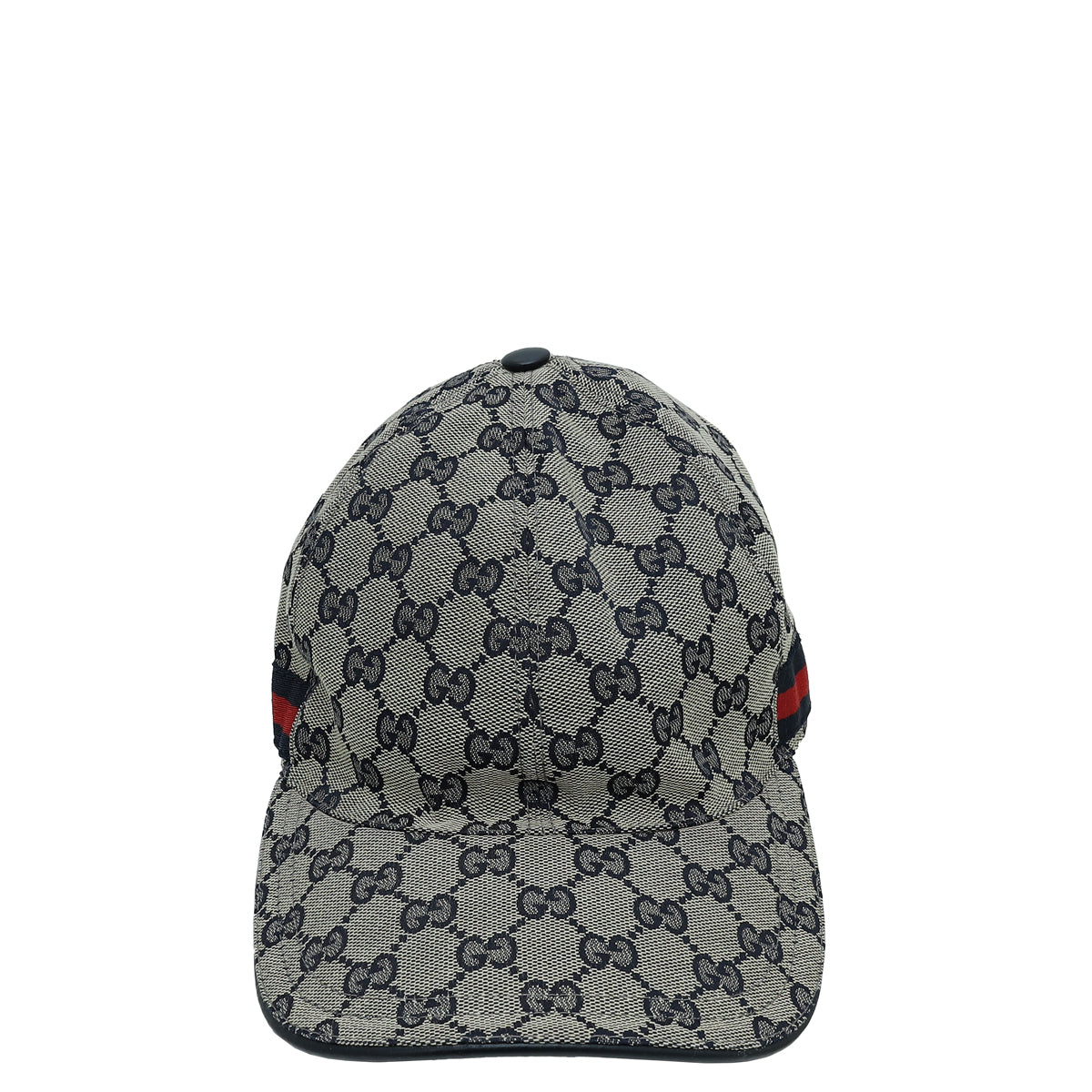 Gucci Navy Blue GG Web Large Baseball Hat