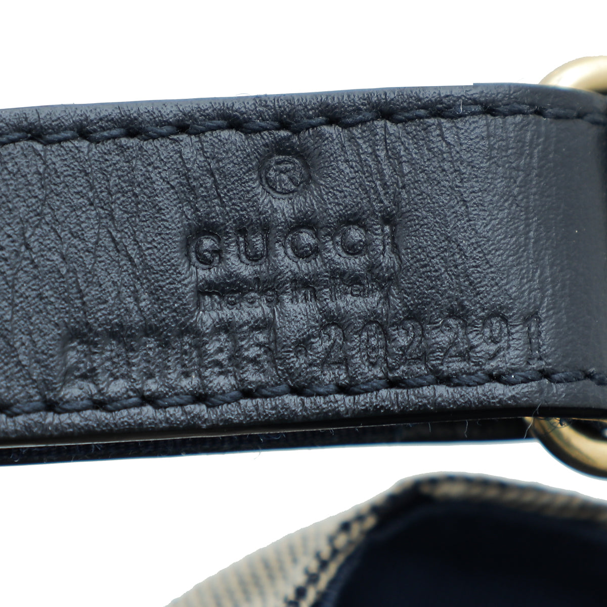 Gucci Navy Blue GG Web Large Baseball Hat