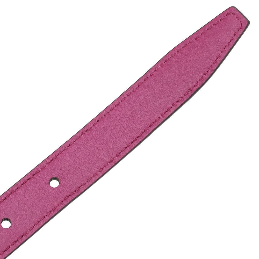 Gucci Red Violet Stirrup Buckle Belt 30