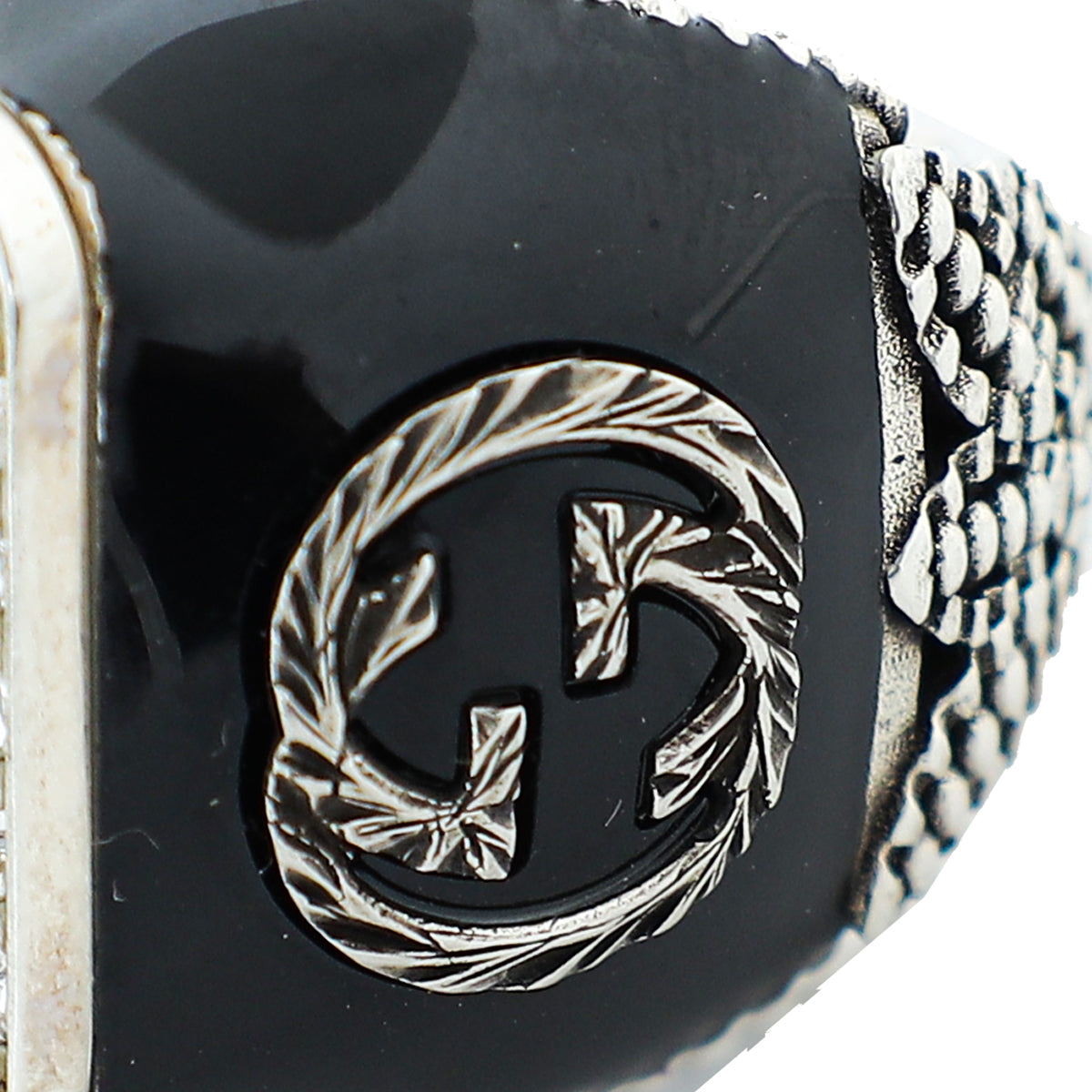 Gucci Multicolor GG Synthetic Ruby Signet Ring