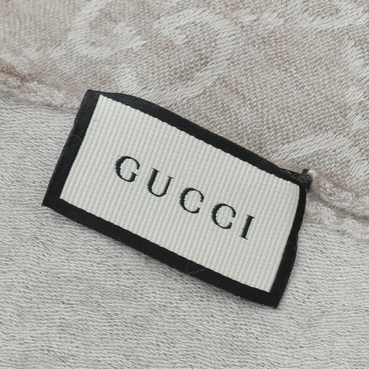 Gucci Beige GG Wool Silk Scarf