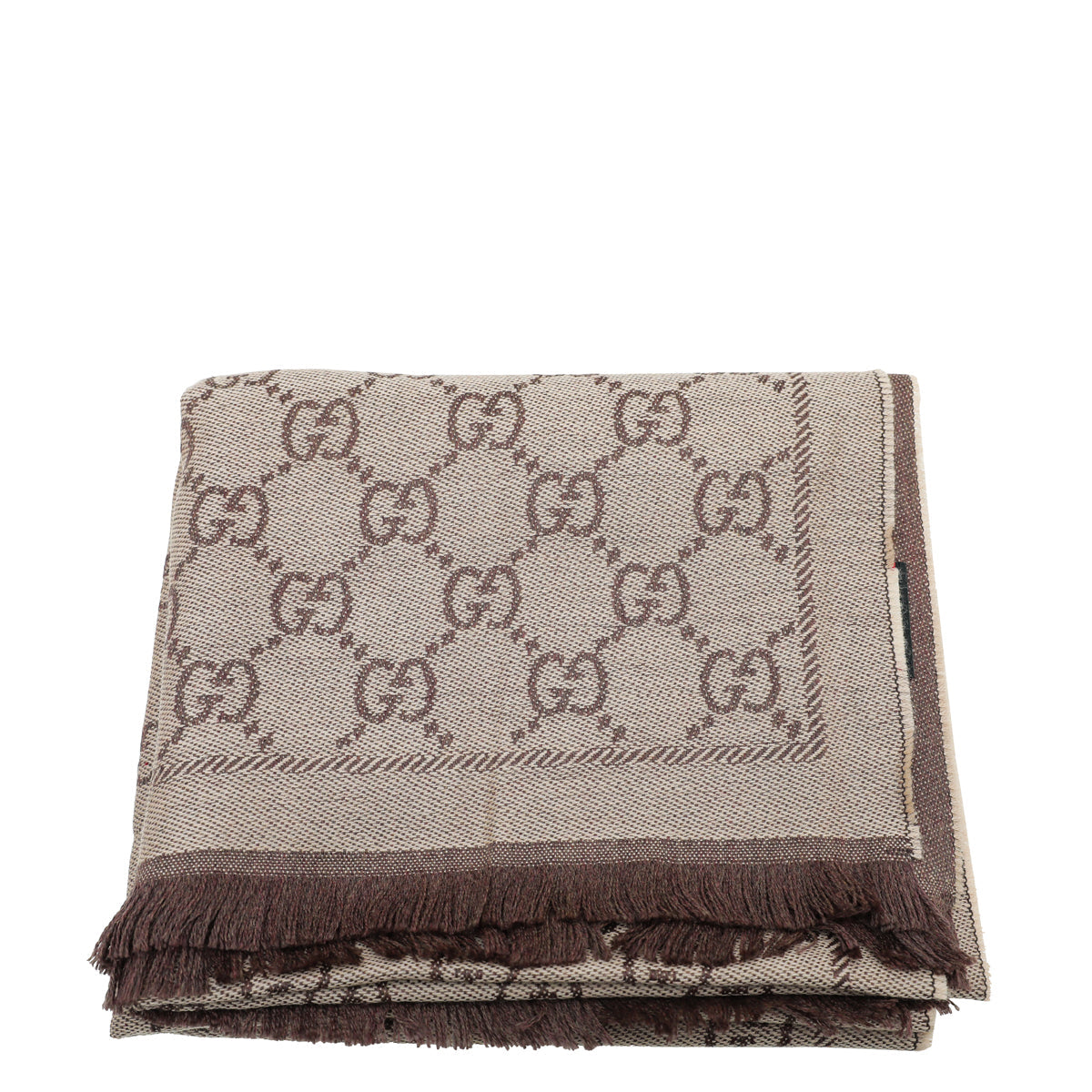 Gucci Brown GG Wool Scarf