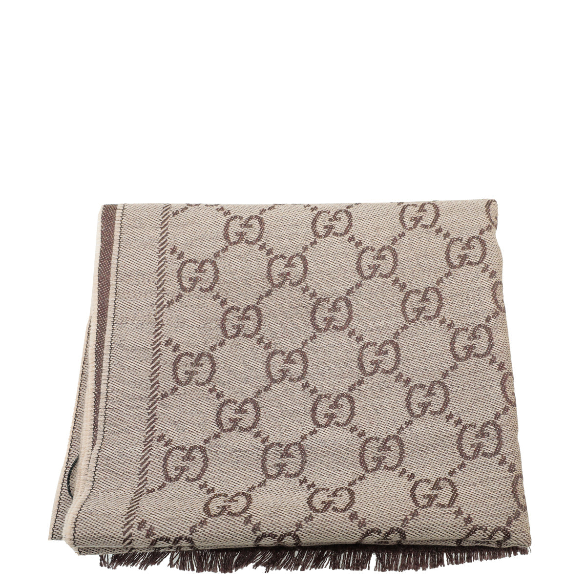 Gucci Brown GG Wool Scarf