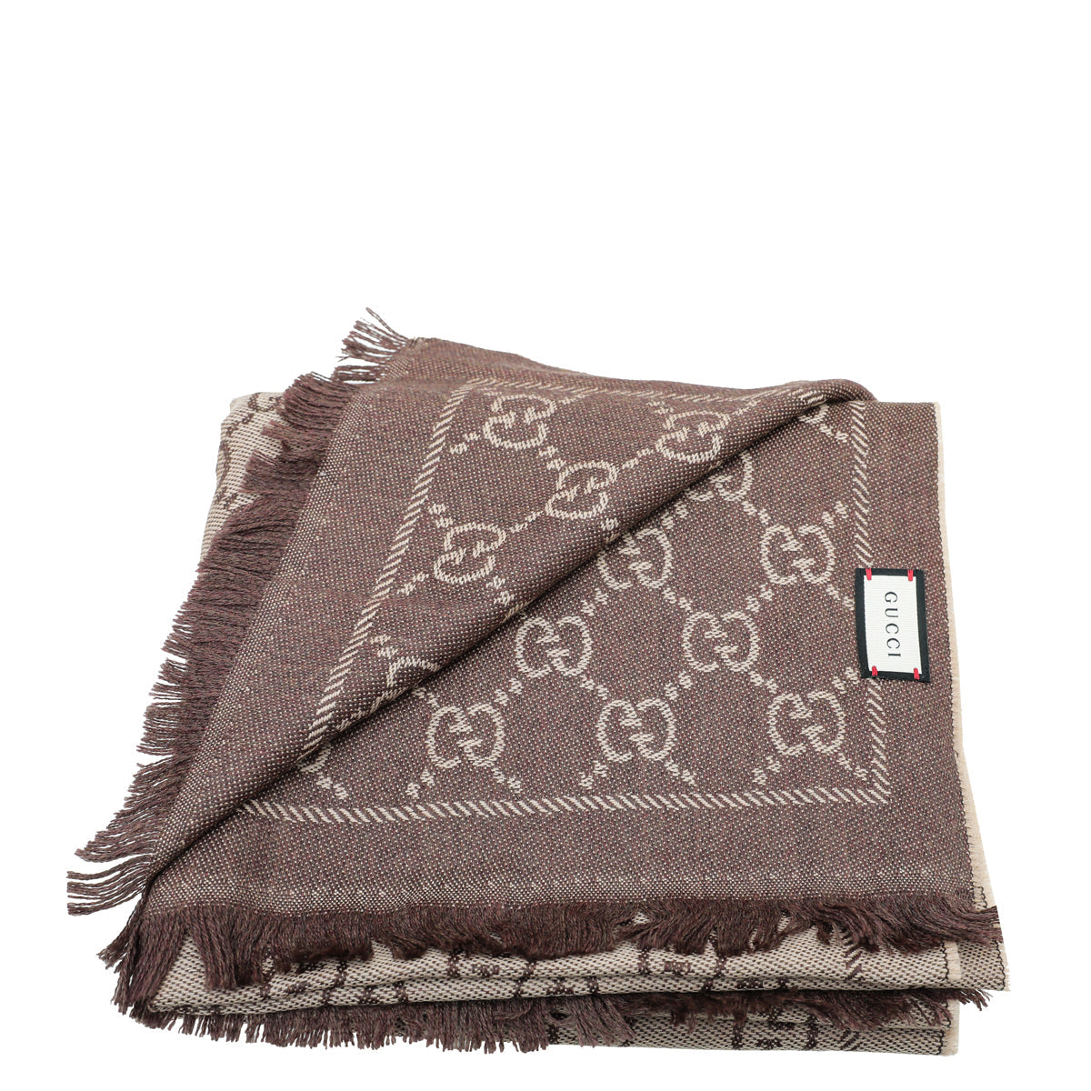 Gucci Brown GG Wool Scarf