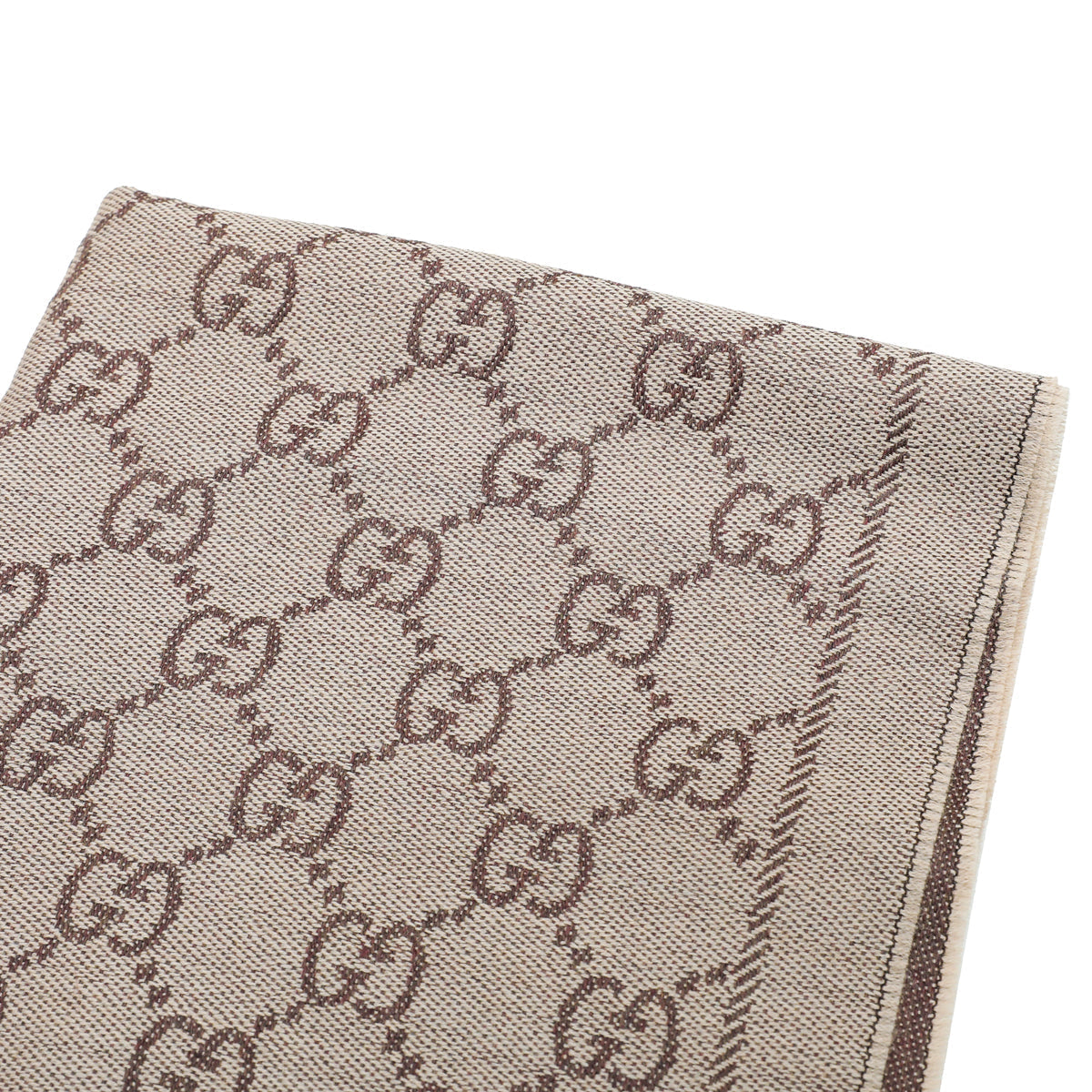 Gucci Brown GG Wool Scarf
