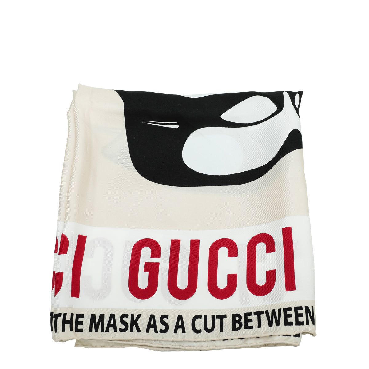 Gucci Multicolor The Mask as Cut Print Silk Scarf
