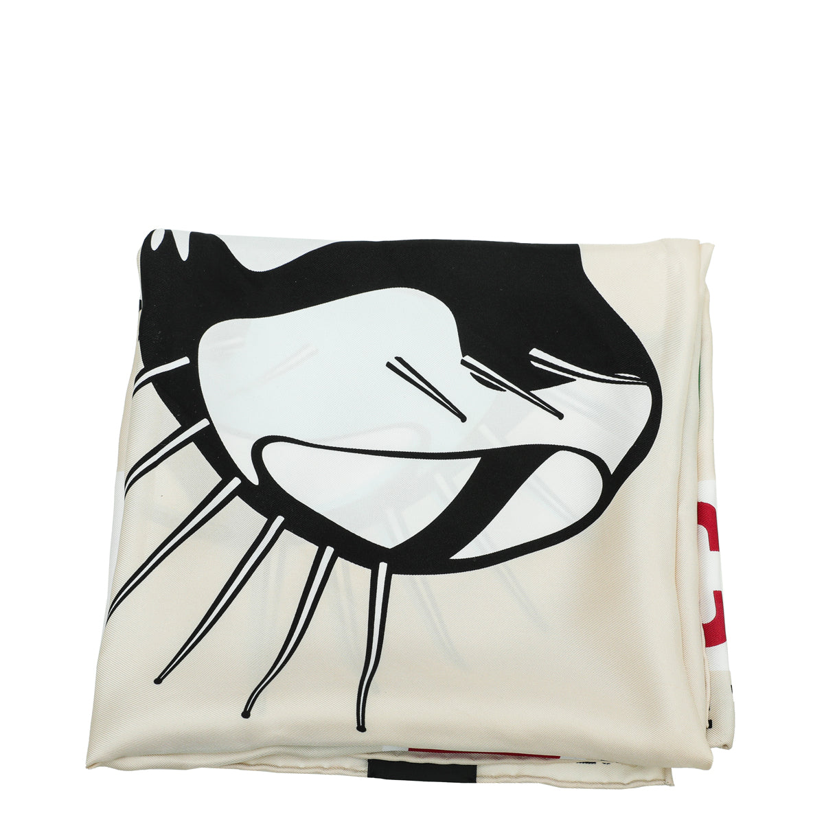 Gucci Multicolor The Mask as Cut Print Silk Scarf