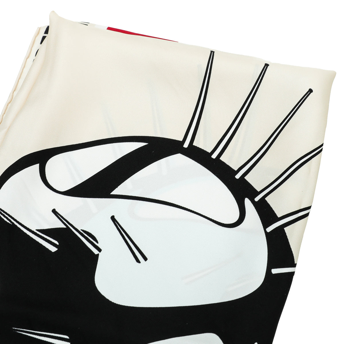 Gucci Multicolor The Mask as Cut Print Silk Scarf