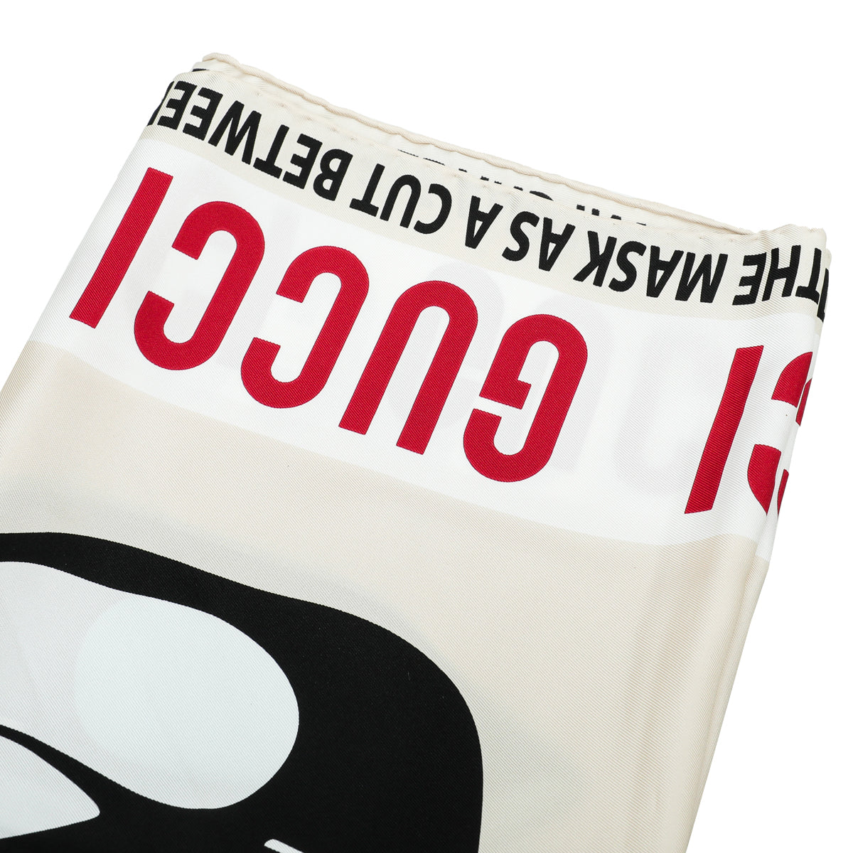 Gucci Multicolor The Mask as Cut Print Silk Scarf