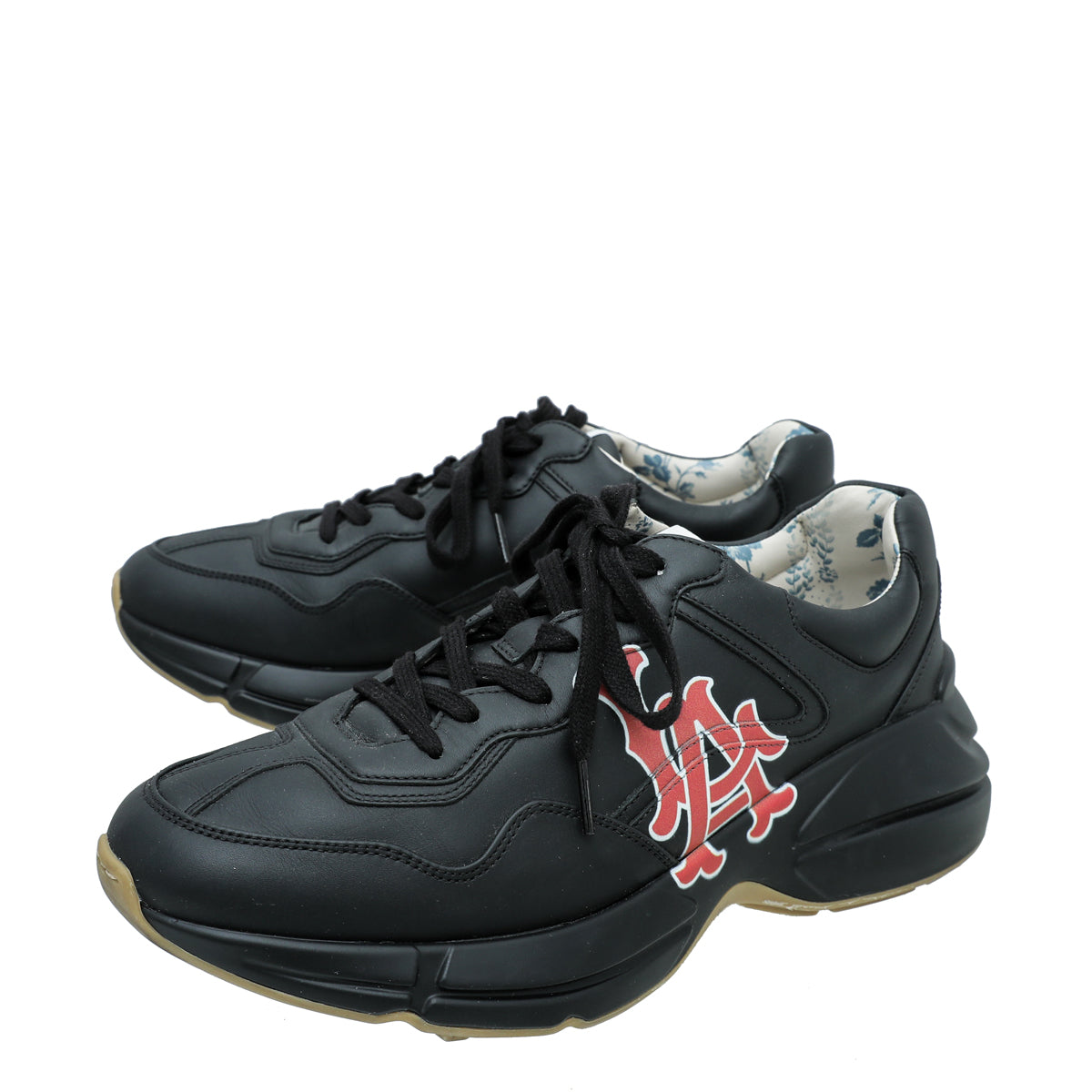 Gucci Black Rhyton LA Angels Print Sneaker 7.5
