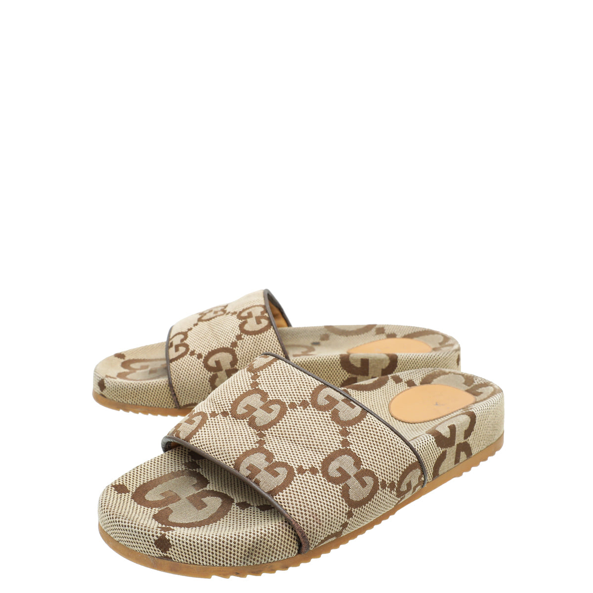 Gucci Bicolor GG Slide Maxi Sandals 9