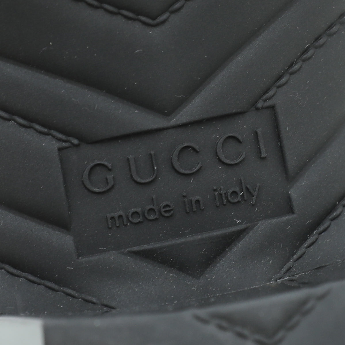 Gucci Black Logo Rubber Slide Sandal 34