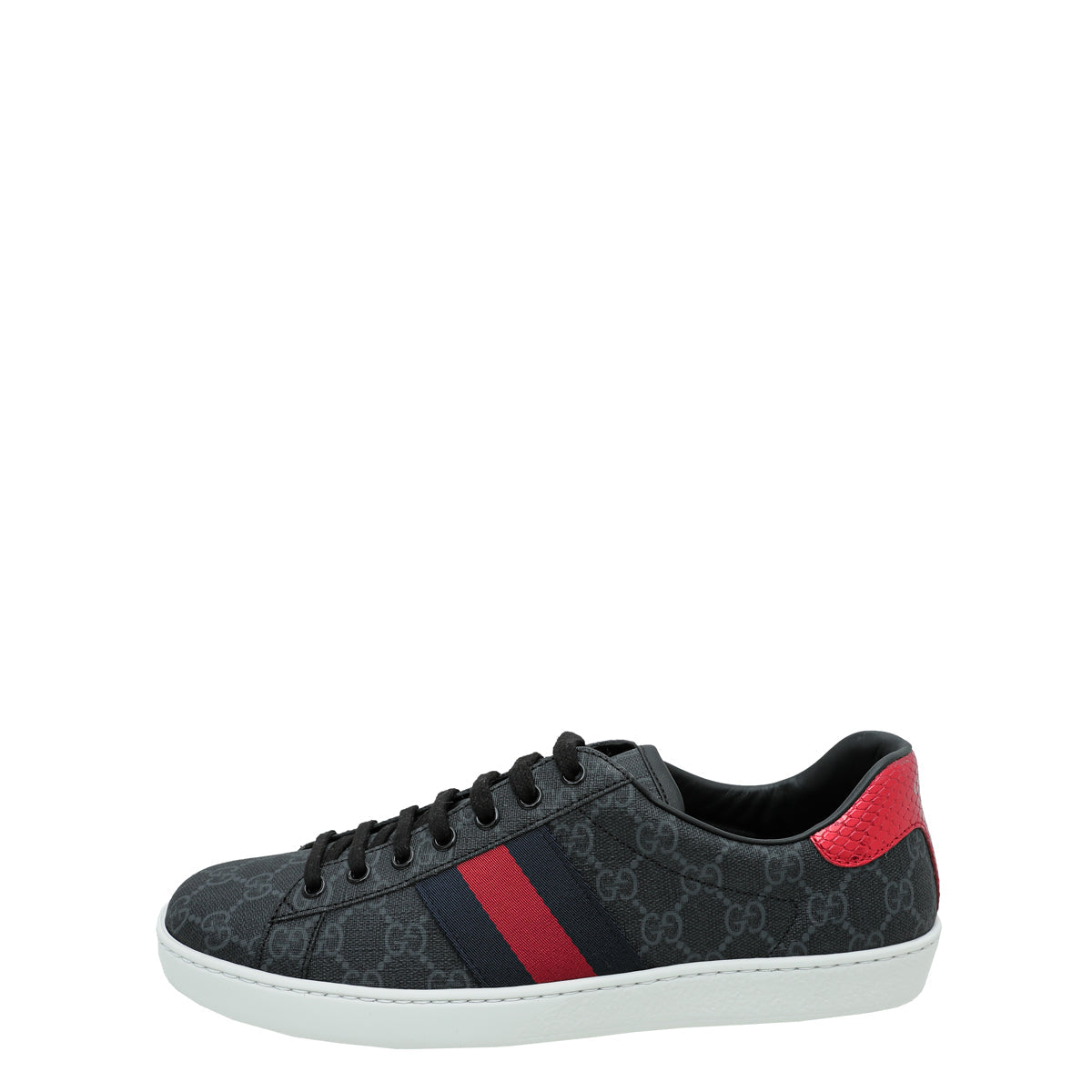 Gucci Black GG Supreme Ace Men Sneaker 8.5