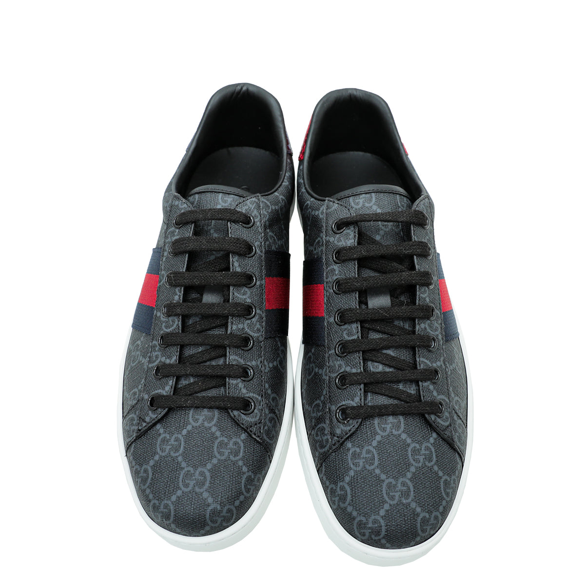 Gucci Black GG Supreme Ace Men Sneaker 8.5