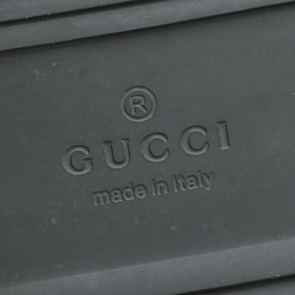 Gucci Black Mini Double G Rubber Sandal 38